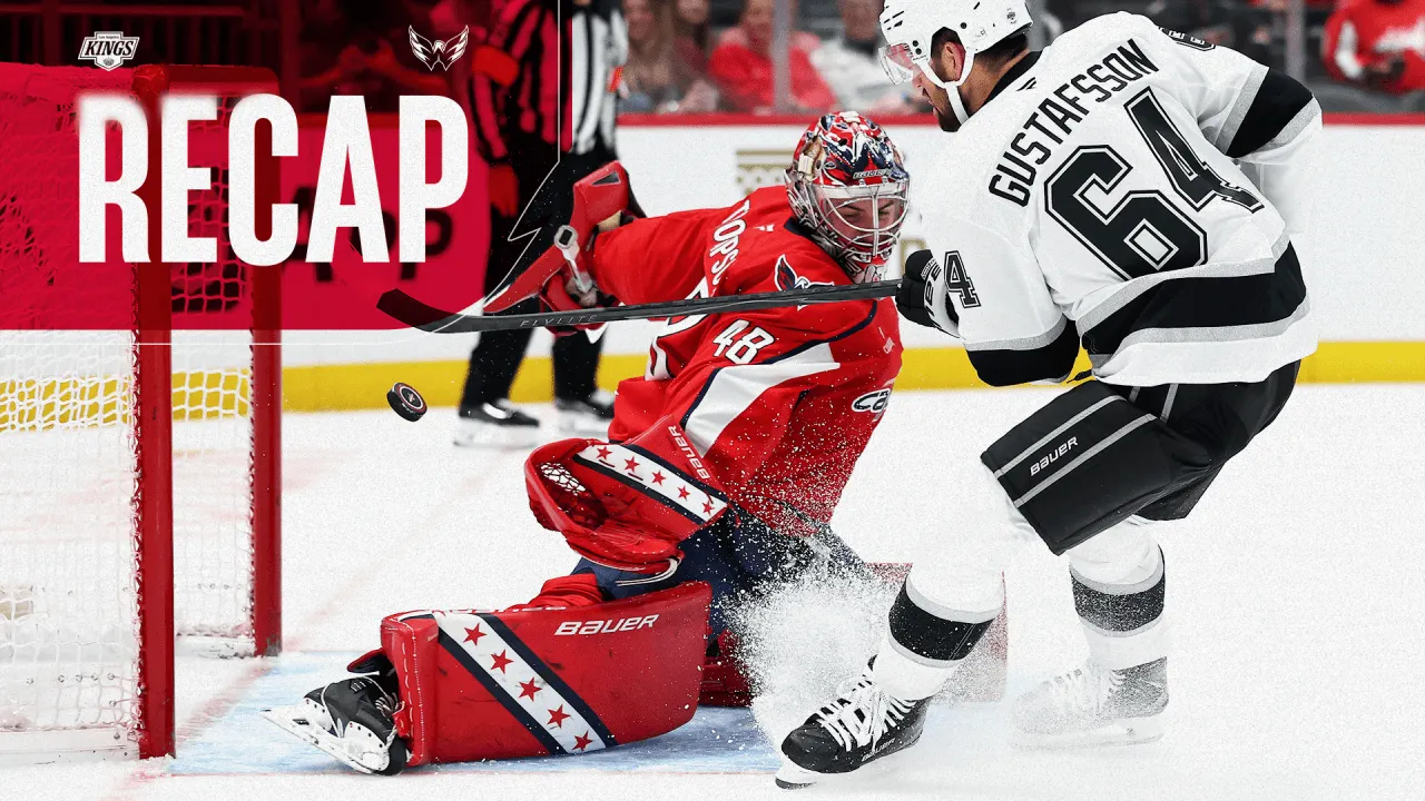 Gráfico oficial del Washington Capitals sobre la derrota 5-2 ante Los Angeles Kings en el Capital One Arena