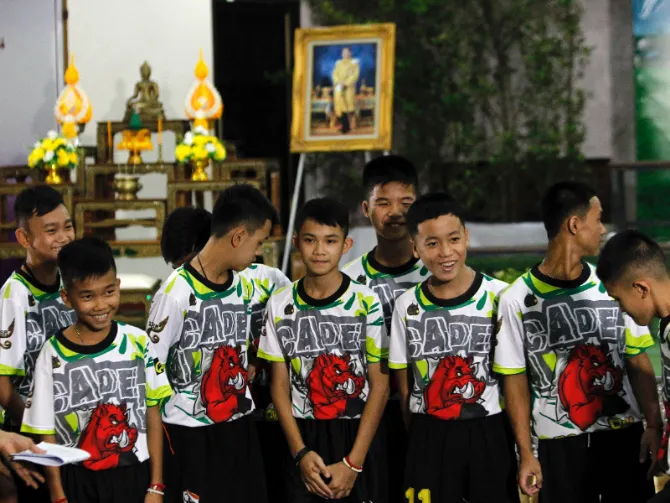 Argentina recibe la visita de los 12 niños rescatados de la cueva en Tailandia