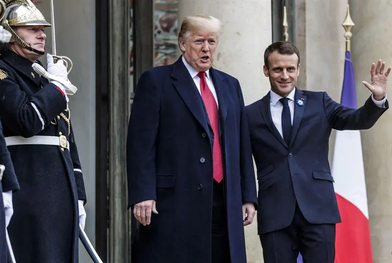 Trump y Macron coinciden en aumentar defensa de Europa tras polémica