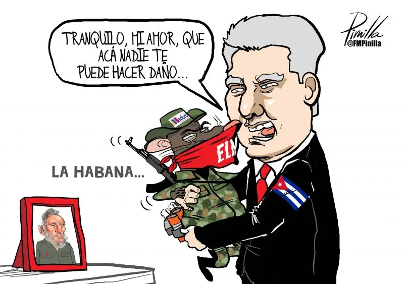 Caricatura de Pinilla: Tranquilo, mi amor, que acá nadie te puede hacer daño