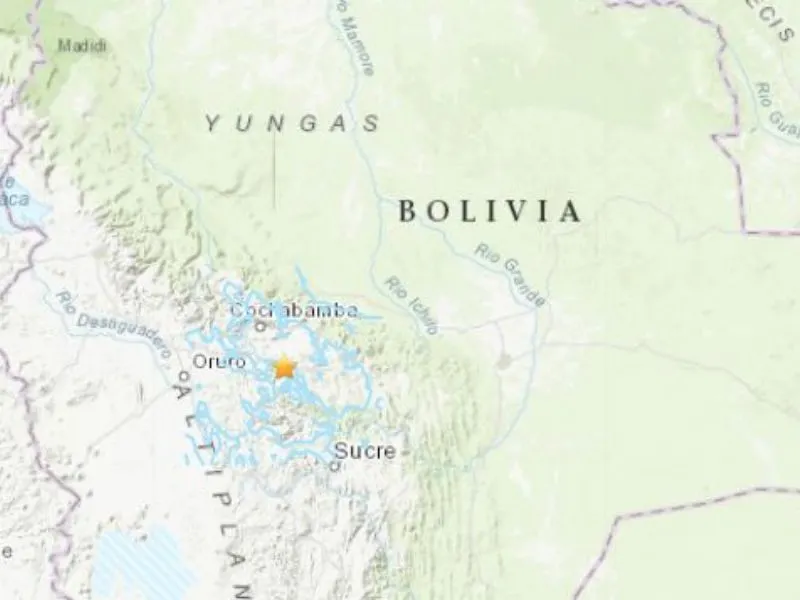 Sismo de 6.3 sacude Bolivia