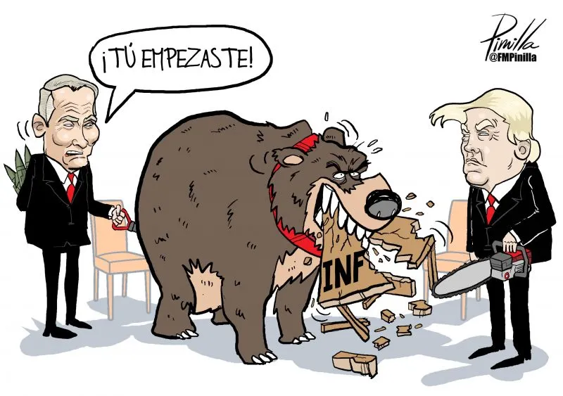 Caricatura de Pinilla: Rusia y EEUU fuera del INF