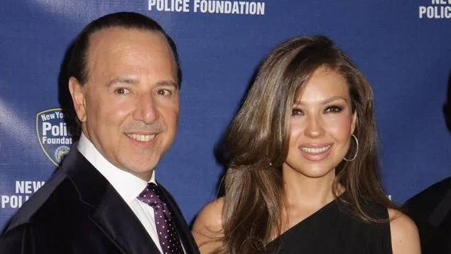 El romántico mensaje de Thalia a Tommy Mottola por su cumpleaños