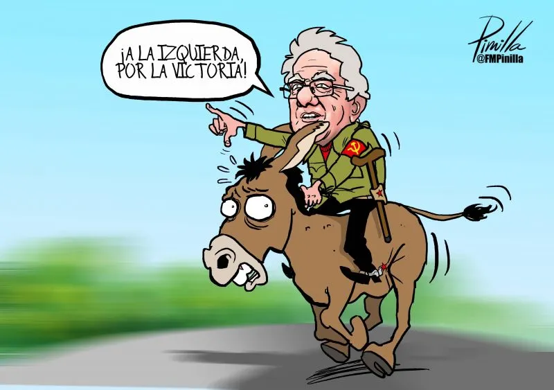 Caricatura | Bernie a la izquierda