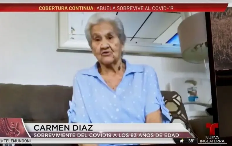 Hispana de 83 años se recuperó del COVID-19 en Boston