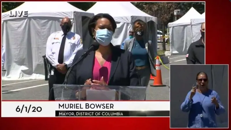 Muriel Bowser extiende el toque de queda en DC a este lunes y martes