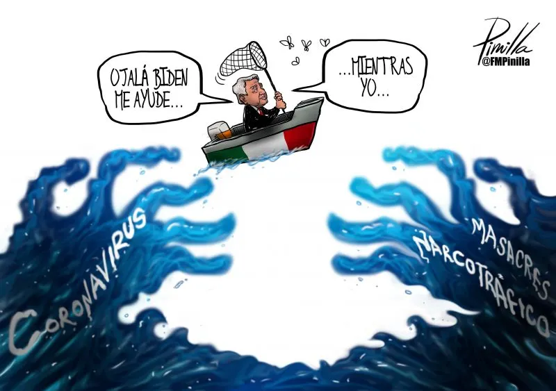 Caricatura | AMLO esperando ayuda