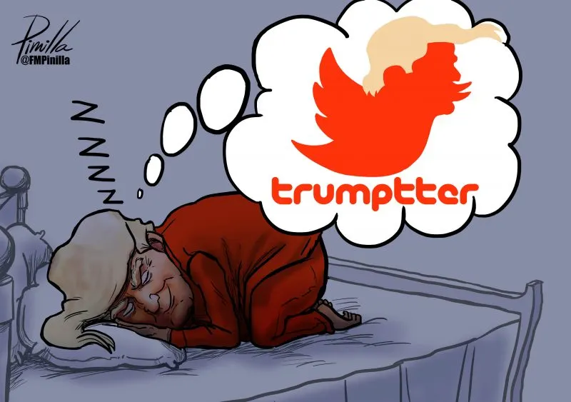 Caricatura | Trump y su red social