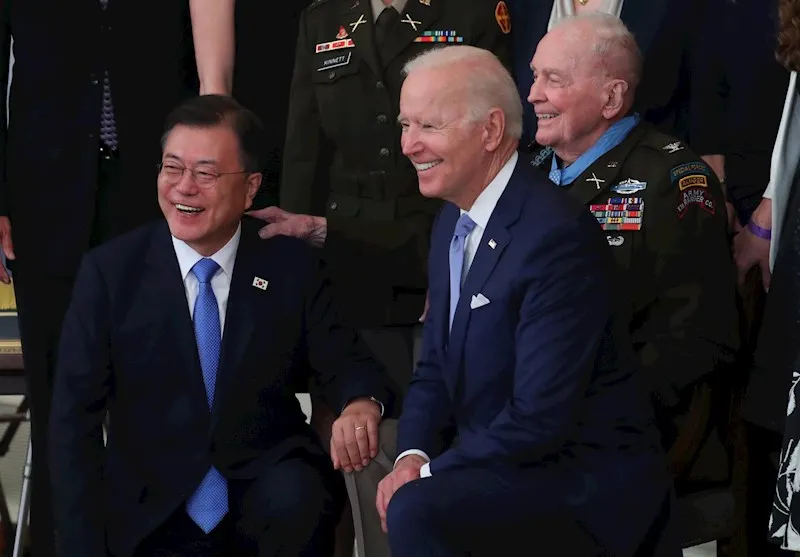 Biden recibe al presidente surcoreano Moon Jae-in en la Casa Blanca