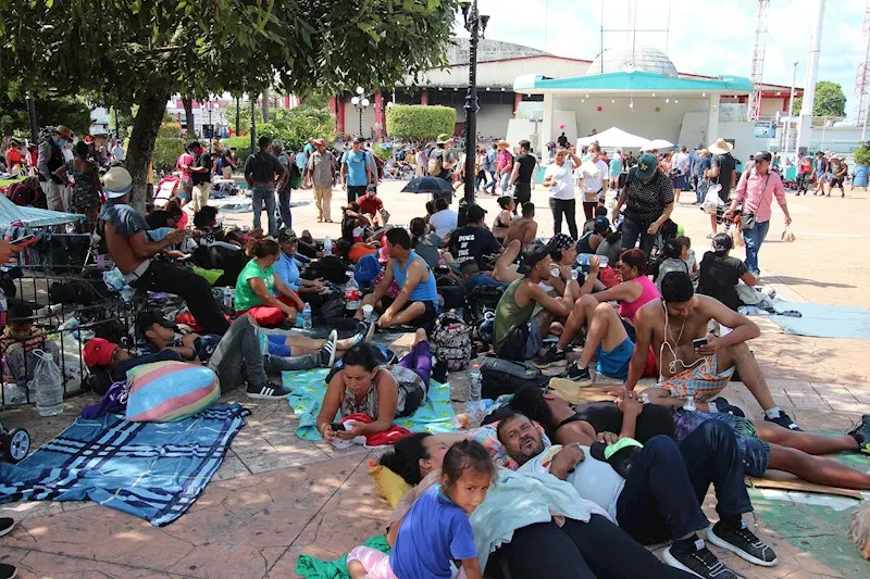 La caravana de migrantes recibió una buena noticia de México