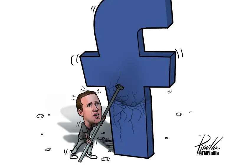 Caricatura | A punto de caer