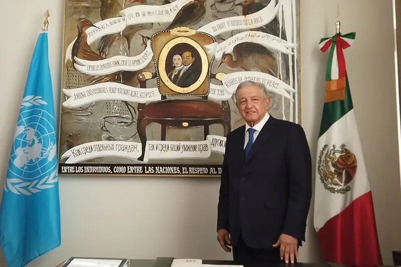 AMLO presentó en la ONU un plan global contra la pobreza. Pagado por los ricos.