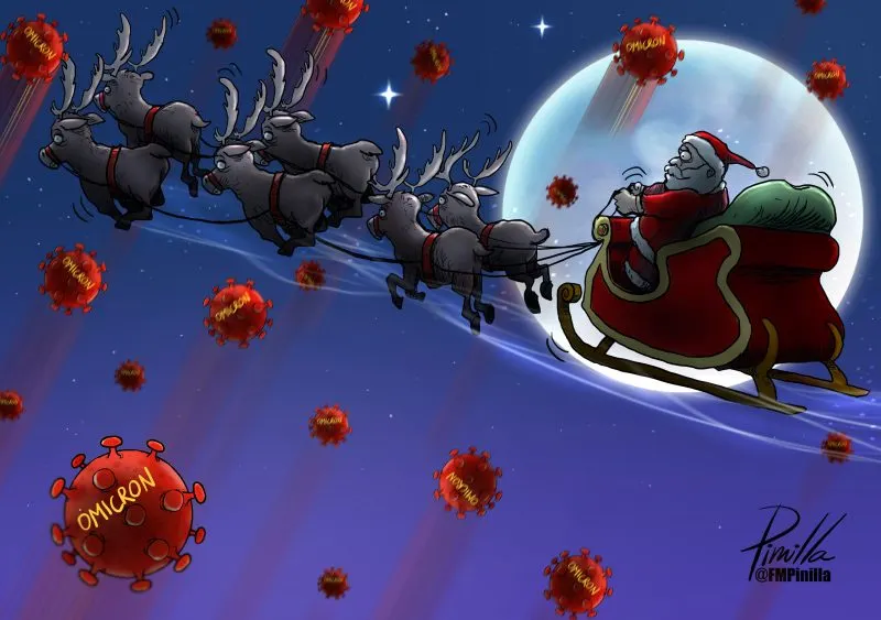 Caricatura | Ómicron en Navidad