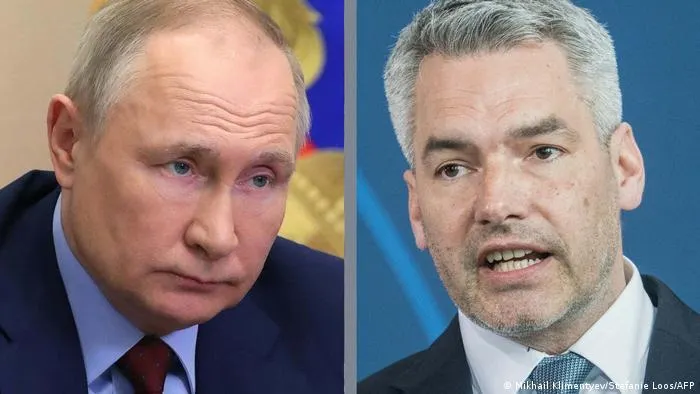 Karl Nehammer, canciller austríaco, "pesimista" tras su encuentro con Putin en Moscú