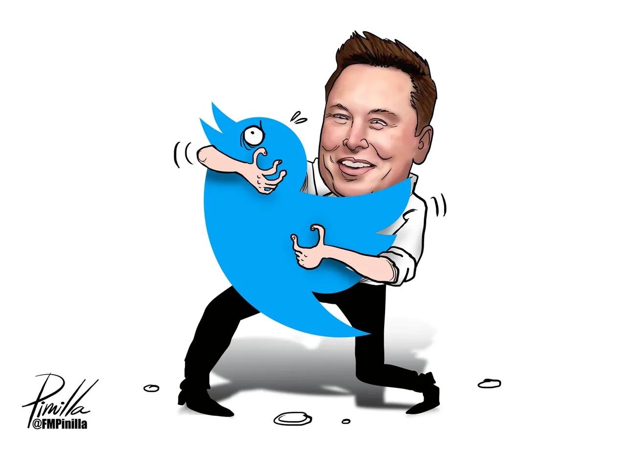 Caricatura | Elon y Twitter