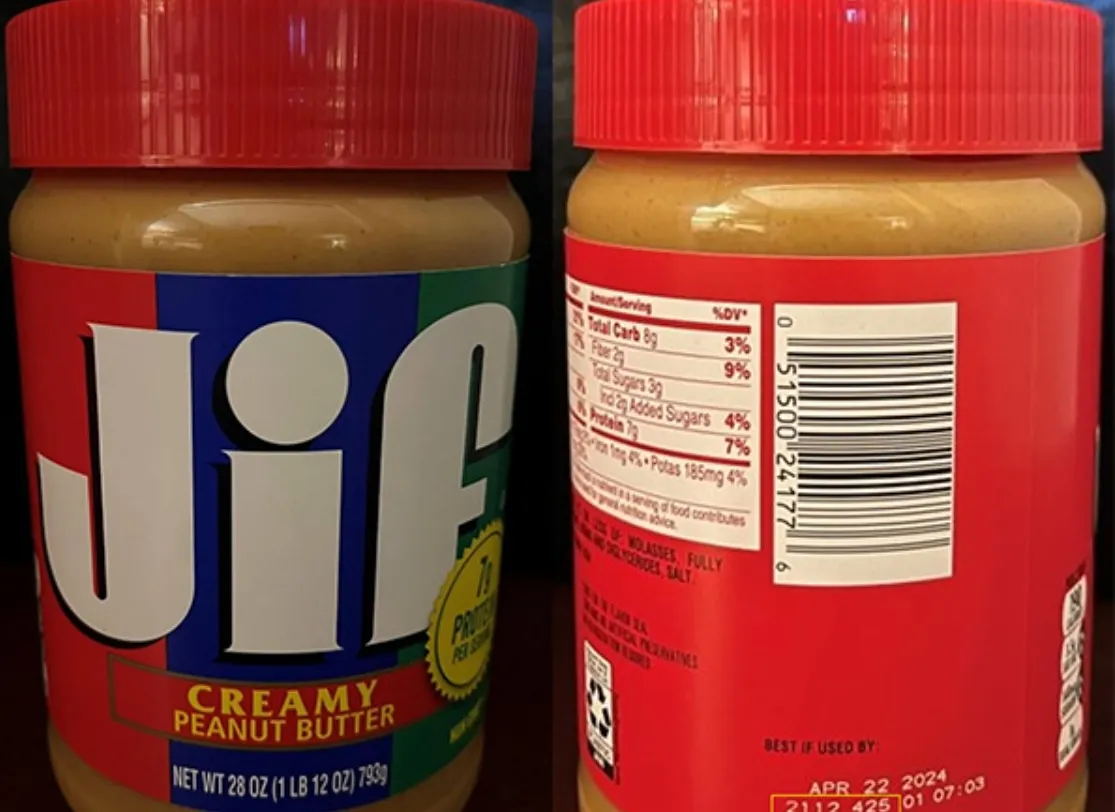 Retiran mantequilla de cacahuate Jif debido a brote de salmonella en 12 estados