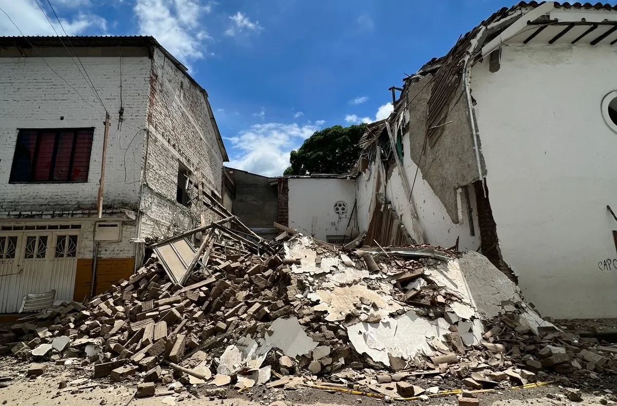 Iglesia en Colombia del año 1808 se desplomó tras las lluvias