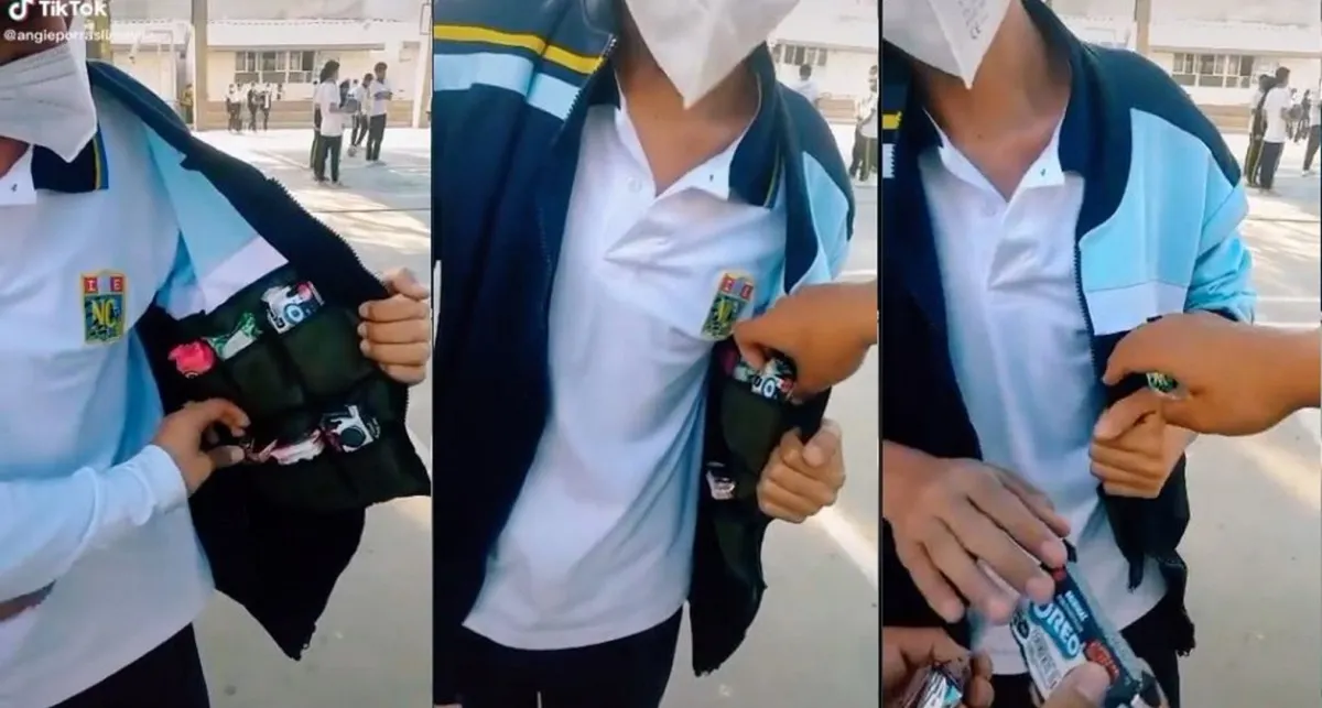 Niño se vuelve viral por vender golosinas en su colegio para ayudar a su familia