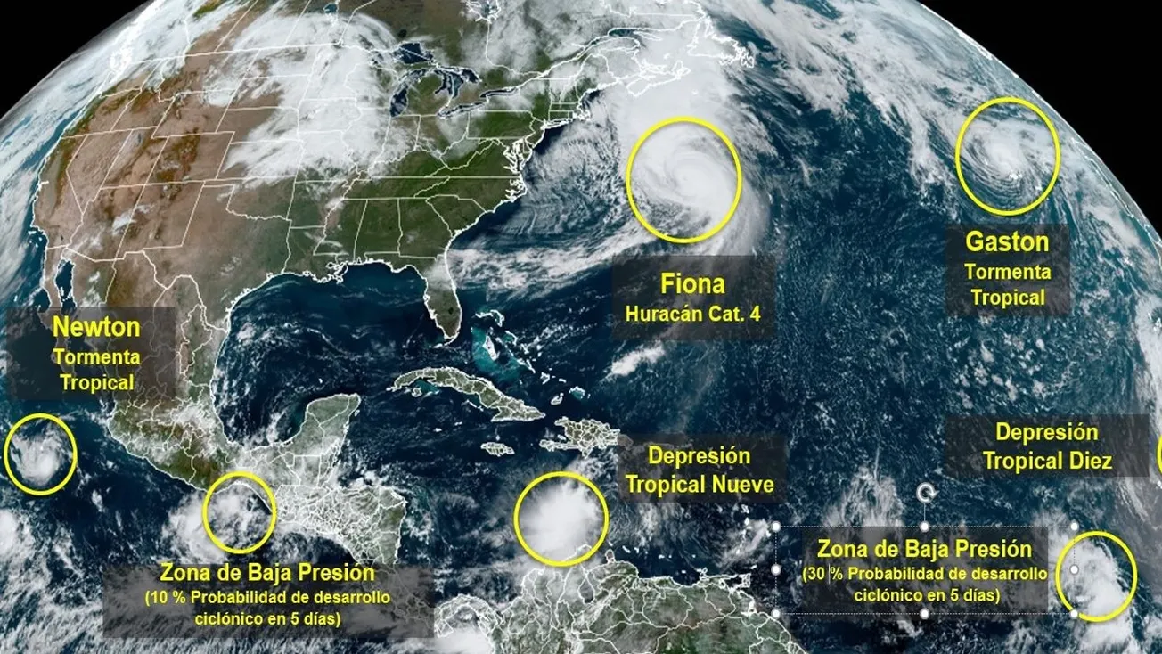 Tormenta Newton y depresión tropical Nueve azotan México