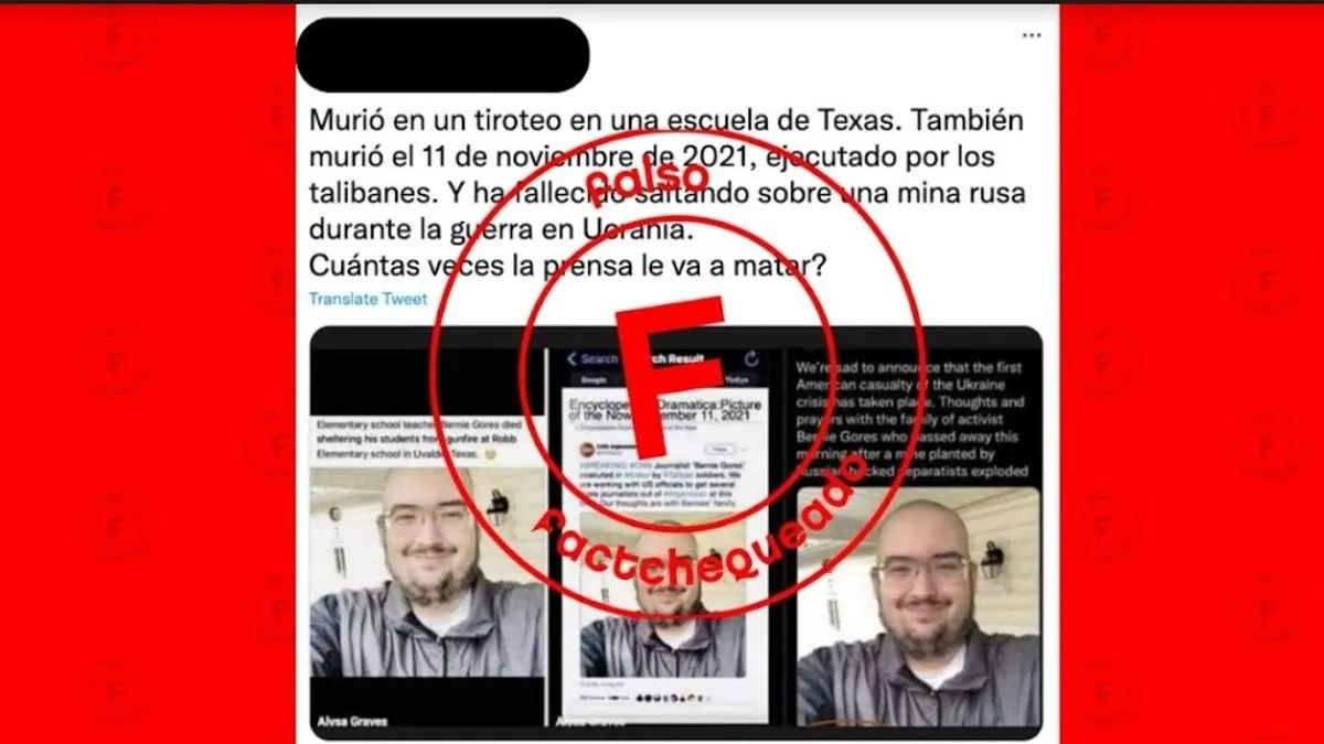 Los medios de comunicación no anunciaron la muerte un tal Bernie Gores