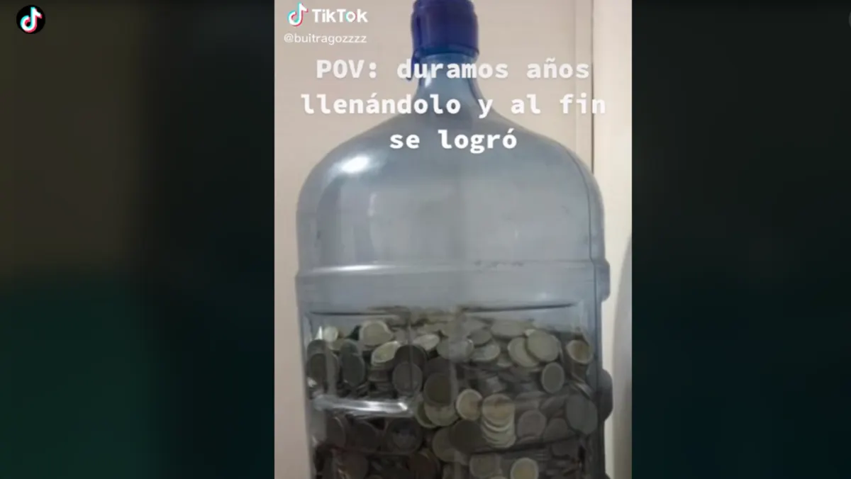 Familia ahorró monedas durante cuatro años y publicaron la suma en TikTok