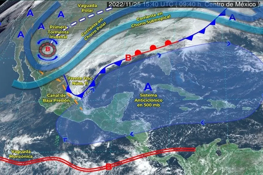 Primera tormenta invernal en México de la temporada