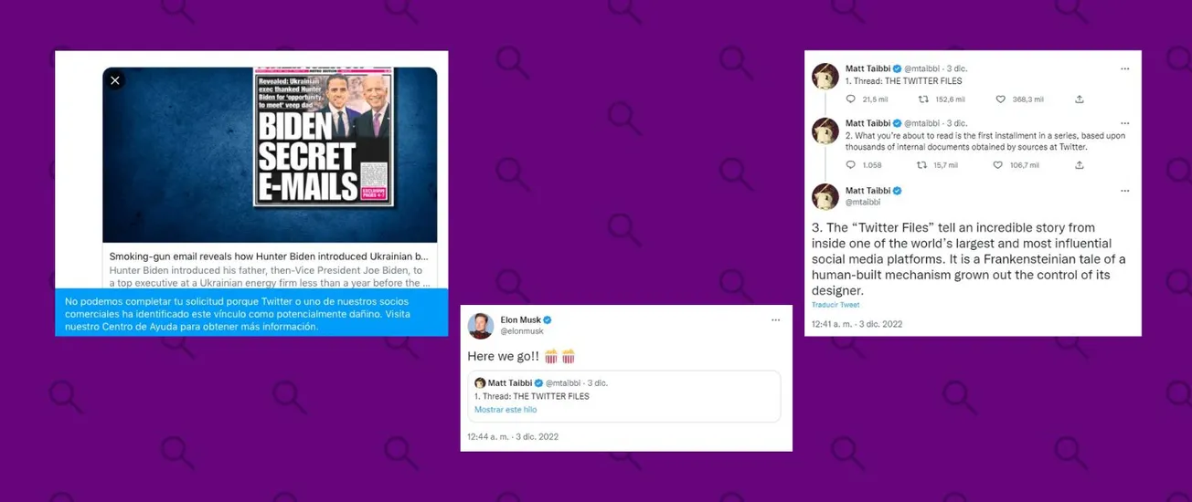 Qué sabemos sobre “Los archivos de Twitter”, el hilo de tuits difundido por Elon Musk sobre un supuesto debate interno en Twitter por frenar la difusión de un artículo comprometedor del hijo de Joe Biden