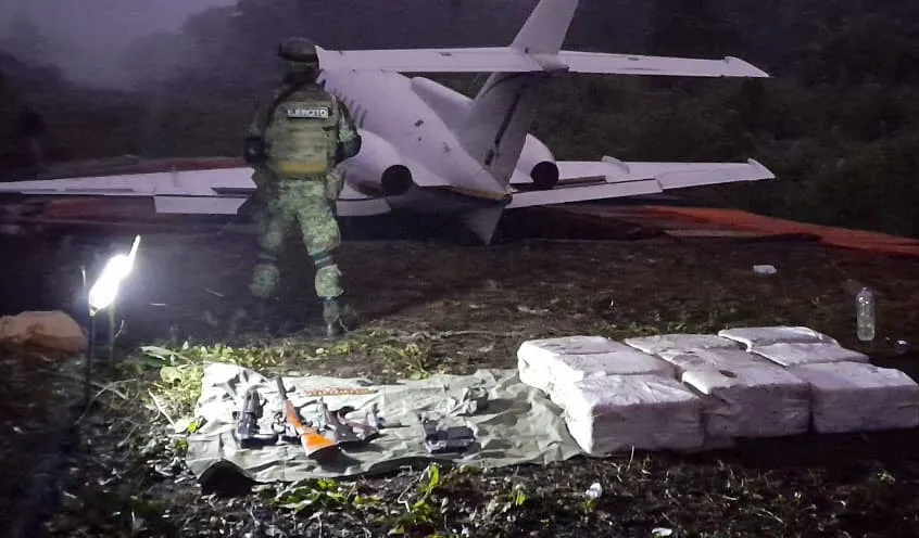 Aeronave con cocaína en Chiapas venía de Suramérica
