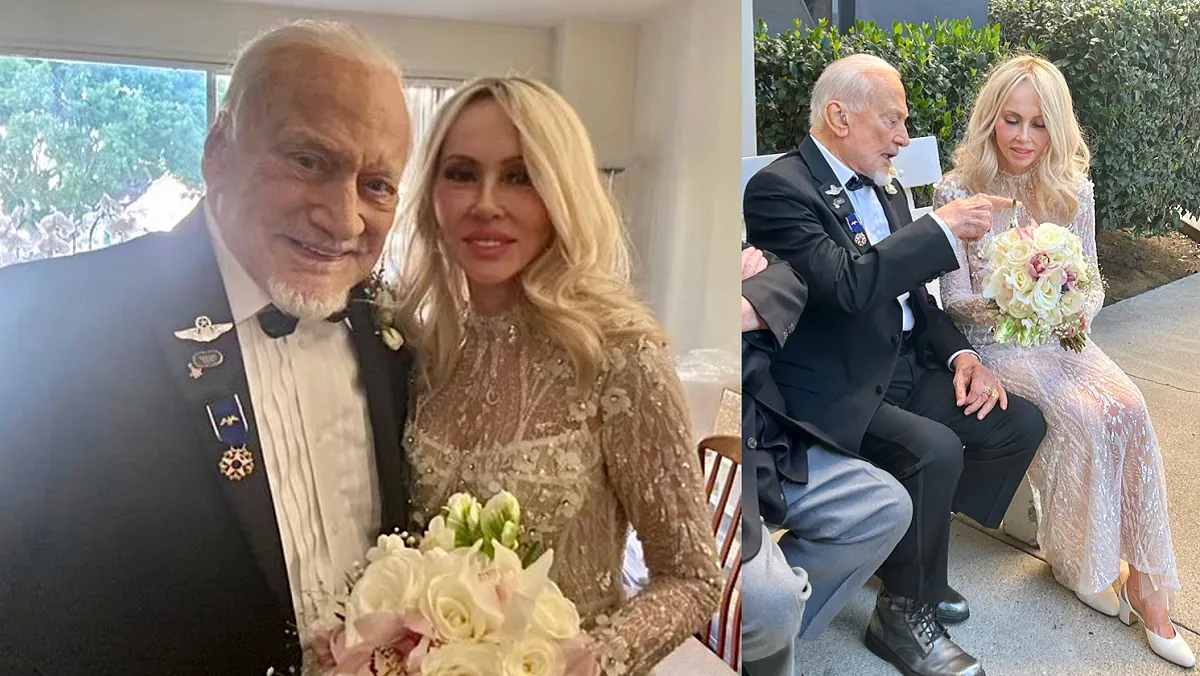 Buzz Aldrin, segundo astronauta en pisar la Luna, se casó por cuarta vez a los 93 años
