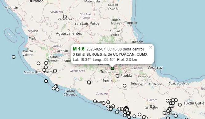 Sismos en la Ciudad de México este martes