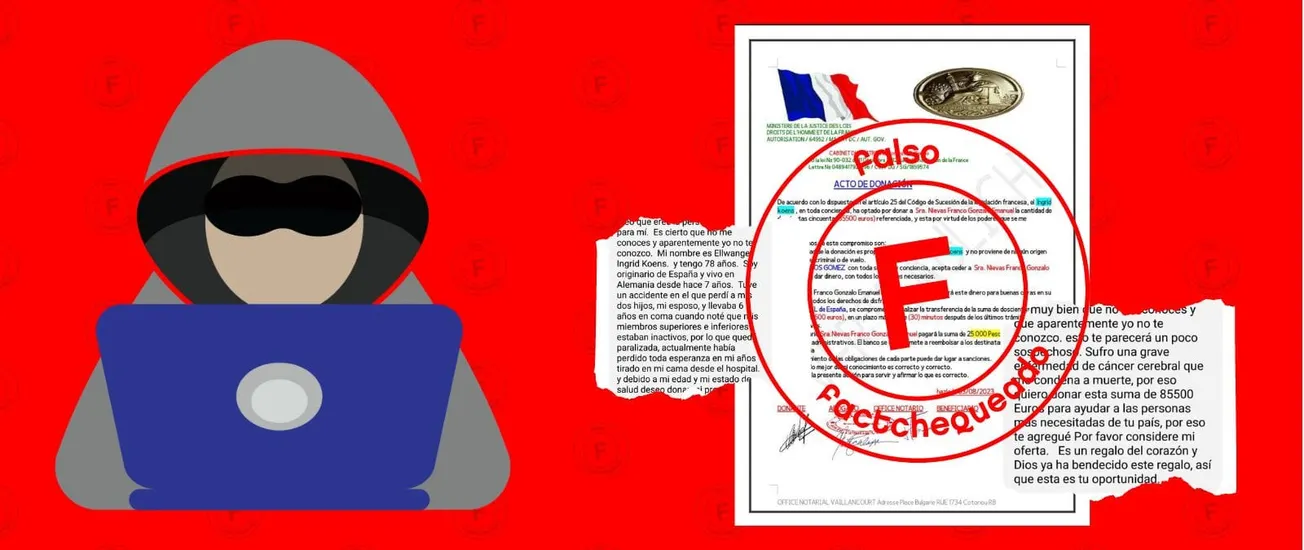 Cuidado con el mensaje sobre una supuesta donación de miles de euros “para las personas más necesitadas de tu país”: es una estafa