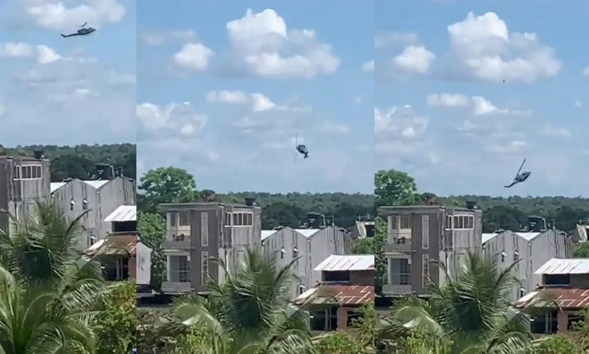 Helicóptero se estrelló en Colombia