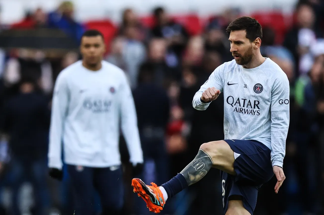 Lionel Messi previo al encuentro entre el PSG y el Rennes de la Ligue One