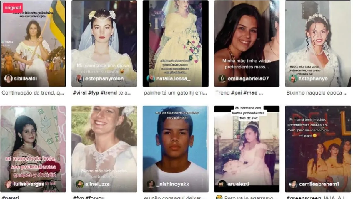 Nueva tendencia de TikTok expone las fotos de boda de los padres
