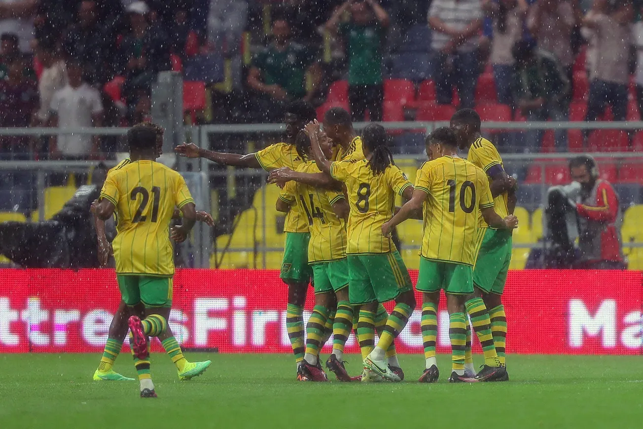 Selección de Jamaica en duelo contra México correspondiente a la Concacaf Nations League