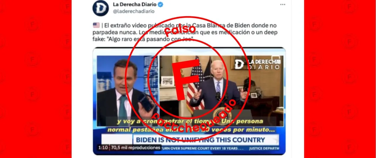No, que Biden no parpadee en un video de 30 segundos no significa que es un deepfake o que pasa algo “raro”
