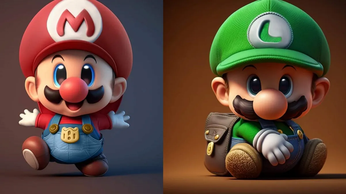 Inteligencia Artificial muestra a los personajes de Super Mario Bros como si fuesen bebés