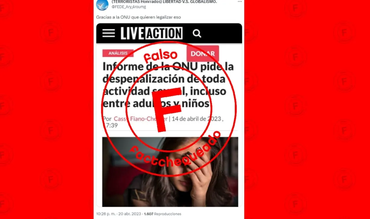 No, la ONU no ha pedido en un informe la “despenalización” de la pedofilia