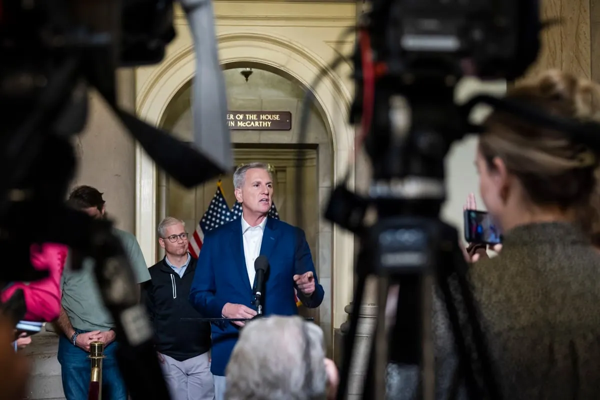 El líder McCarthy habla sobre el acuerdo del límite de deuda desde el Capitolio de EE.UU.