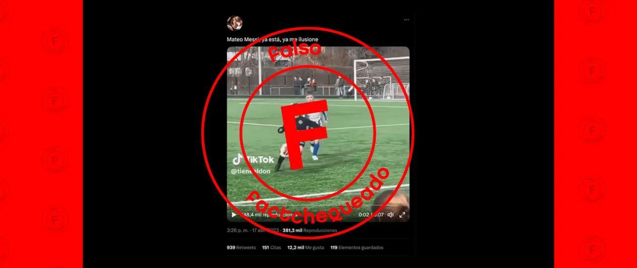 No, el hijo de Leo Messi no es quien aparece en este video viral mostrando destrezas de futbolista