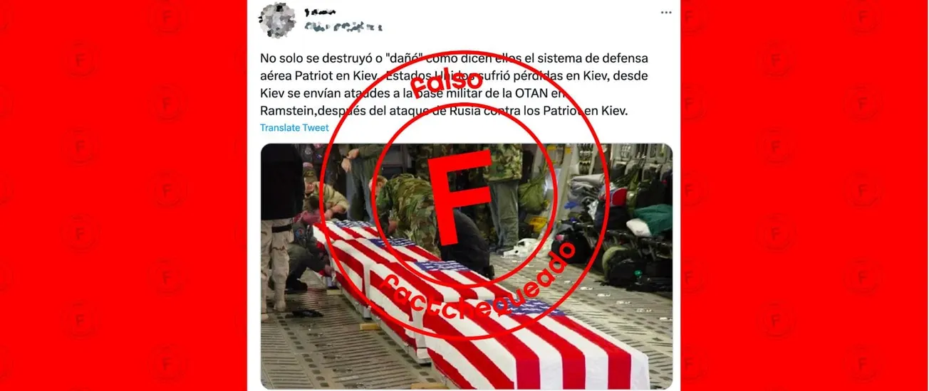 No, esta foto de ataúdes con la bandera de EEUU no tiene relación con la guerra de Ucrania