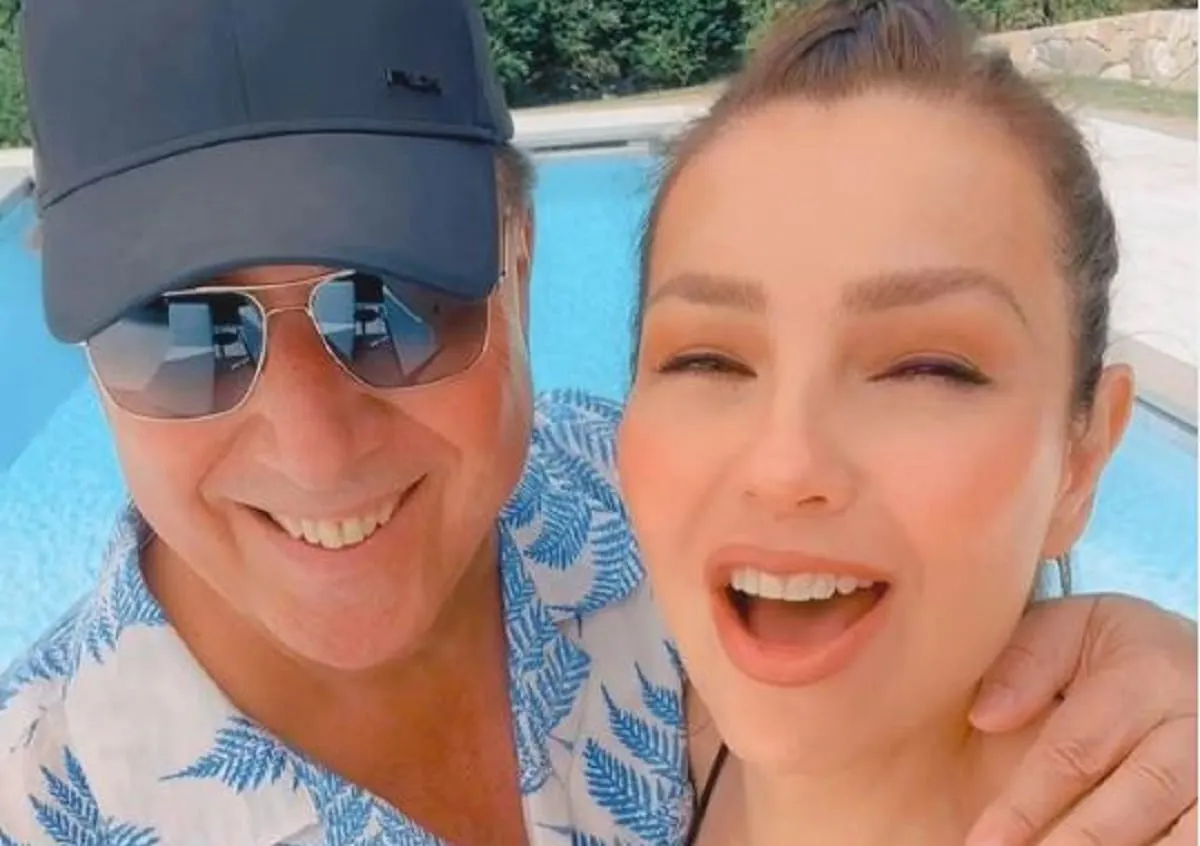 Thalia y Tommy Mottola