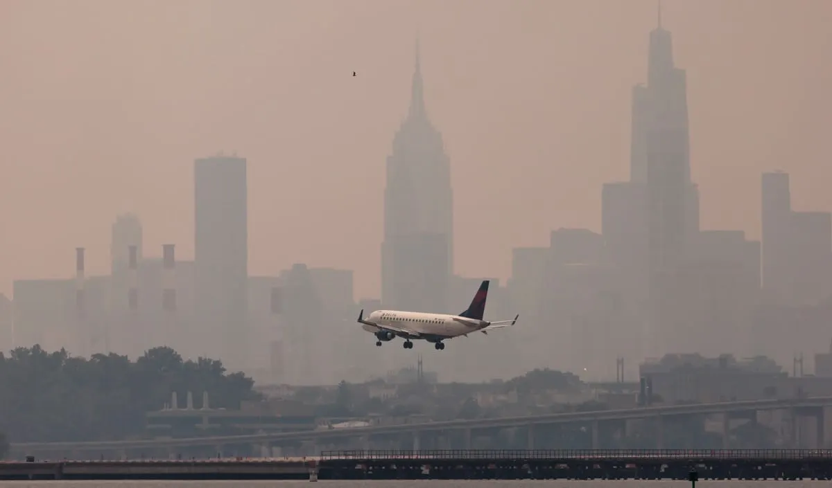 Baja calidad del aire en Nueva York por los incendios forestales de Canadá