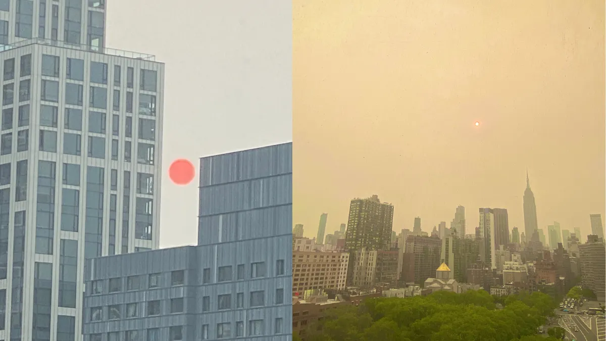 Sol naranja ilumina Nueva York: no es un fenómeno natural, es por la contaminación