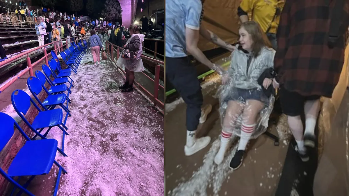 Una tormenta de granizo deja cientos de heridos durante el concierto en Red Rocks