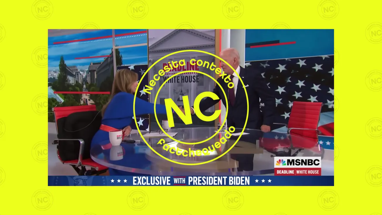 Necesita contexto el video que supuestamente muestra a Biden retirándose “durante” una entrevista: se levanta después de desp