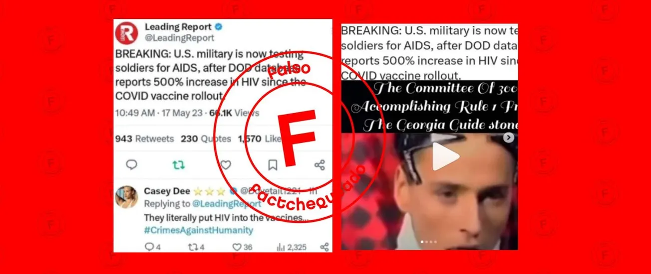 No, no hubo un “aumento de 500% de infectados con VIH” en las Fuerzas Armadas luego de la vacunación contra el COVID-19: hubo un error en una base de datos