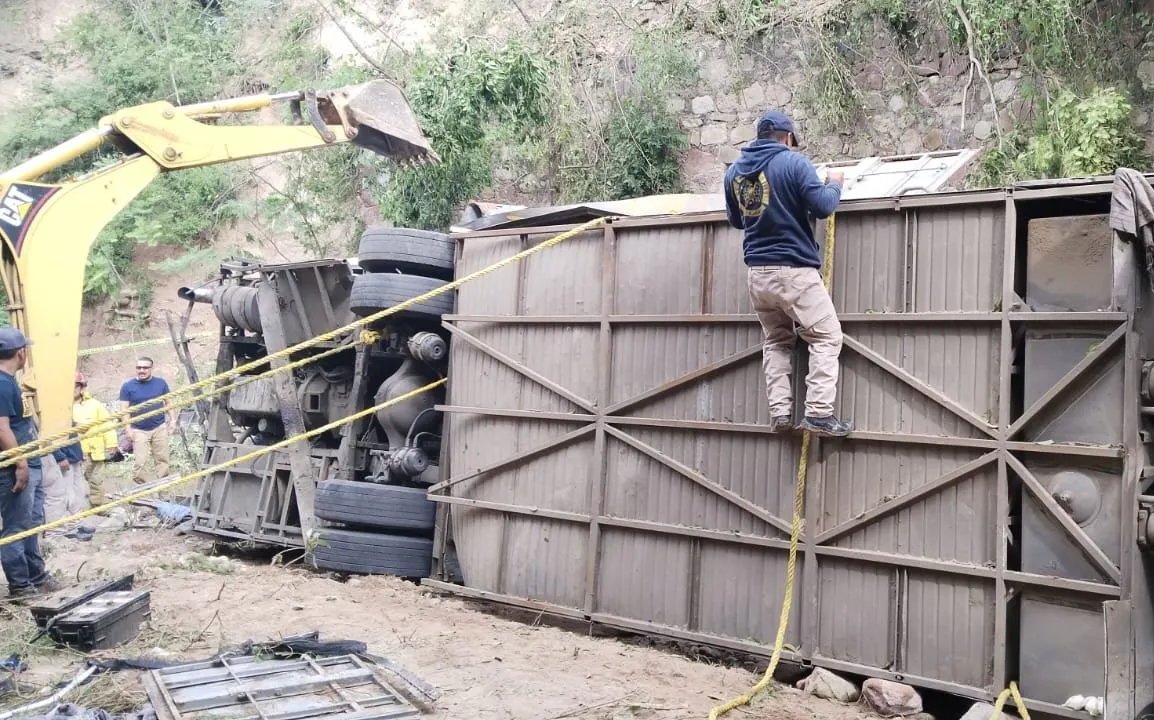 Vuelco de un autobús en México