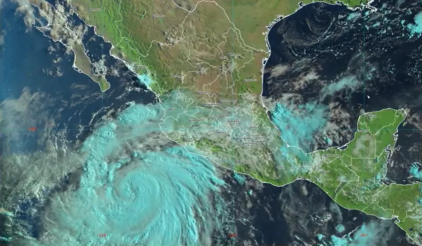Huracán Hilary provocará fuertes lluvias en México