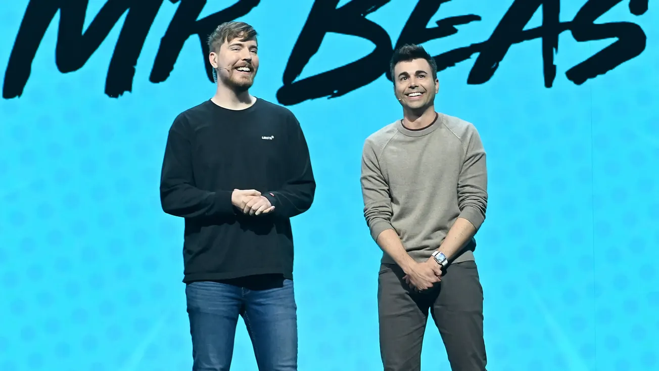 MrBeast en una presentación de youtube